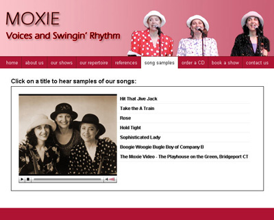 screen capture of Moxie website